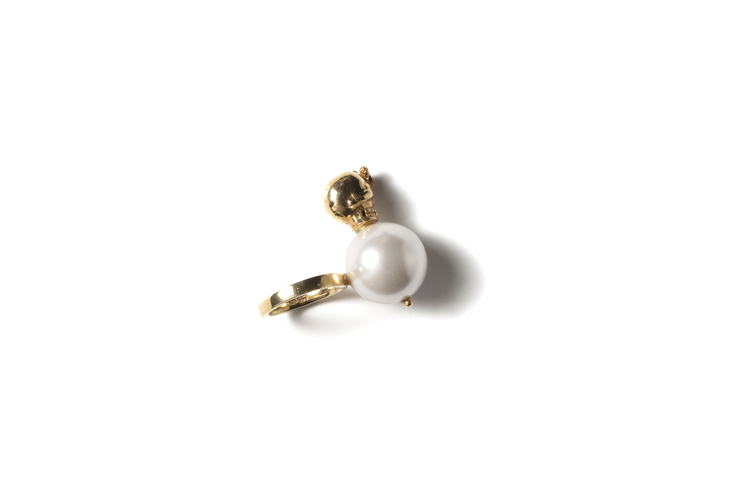 ANILLO PEARL SKULLFLY GOLD